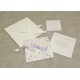 Partecipazione di nozze artigianale a origami con carta Provenza lilla, nastrini di organza e raso. Interno di carta seta.