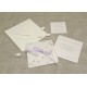 Wedding invitation origami in paper provence lilac, organza and satin ribbons. Interior silk paper. 