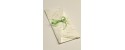 Participation origami paper provence lilac, organza and satin ribbons. Interior silk paper.