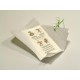 Participation origami paper provence lilac, organza and satin ribbons. Interior silk paper.