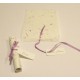 Wedding Invitation, papyrus paper purple provence, ribbons of organza and satin. silk paper inside