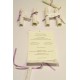 Wedding Invitation, papyrus paper purple provence, ribbons of organza and satin. silk paper inside