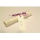 Wedding Invitation, papyrus paper purple provence, ribbons of organza and satin. silk paper inside