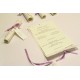 Wedding Invitation, papyrus paper purple provence, ribbons of organza and satin. silk paper inside