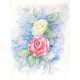 Decoration for wedding albums, roses watercolor