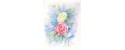Decoration for wedding albums, roses watercolor