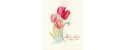 Decoro acquarello per album foto, Tulipano