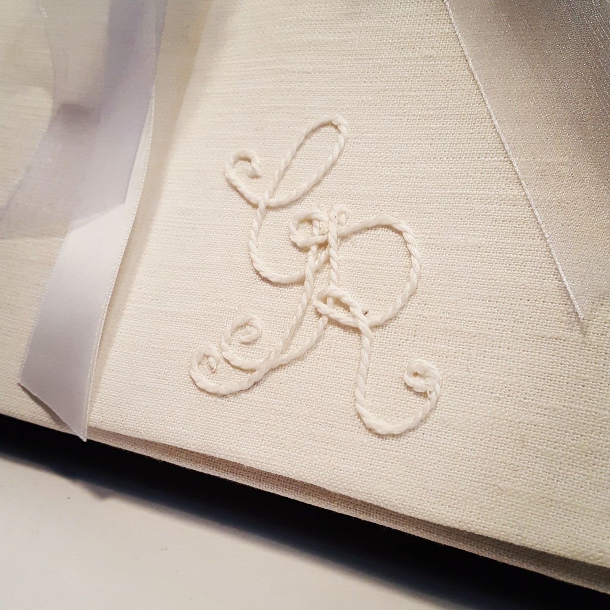 white wedding photo album