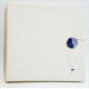 Album fotografico Murano rivestito in Juta bianca e bottone effetto vetro