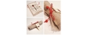 Wedding card, jute and paper