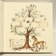 Decoration for book of the newborn, family tree