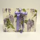 Document holder made of paper with printed satin bow and wisteria wisteria