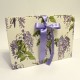 Document holder made of paper with printed satin bow and wisteria wisteria