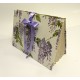 Document holder made of paper with printed satin bow and wisteria wisteria