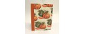 Cookbook made with paper prints with pumpkins and orange canvas back