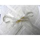 Wedding card in paper embroidery, closing ribbons organza and satin. Internal silk paper.